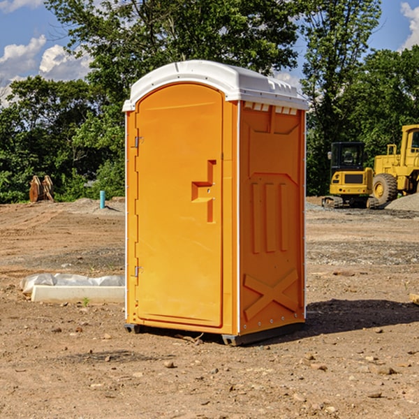 how often are the portable restrooms cleaned and serviced during a rental period in Edison OH